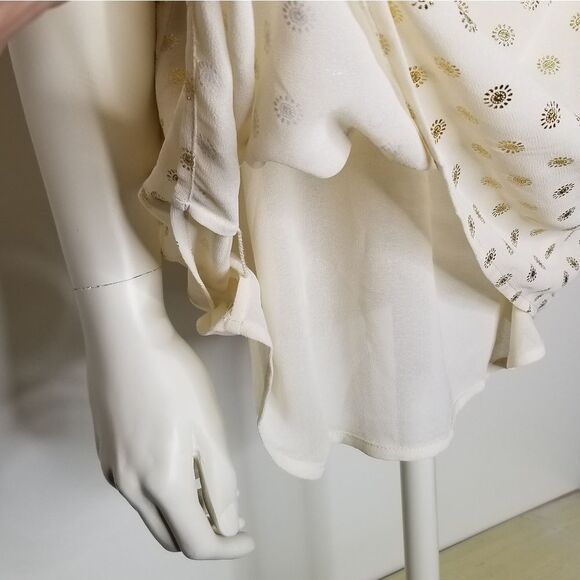 Michael Kors Metallic Gold Sleeveless Chain Top Medium - Picture 9 of 15